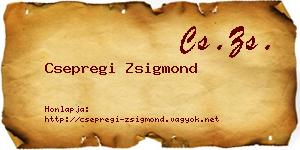 Csepregi Zsigmond névjegykártya