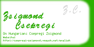 zsigmond csepregi business card